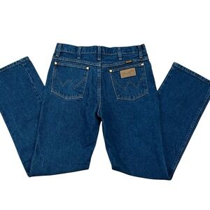 Vtg Wrangler Denim Jeans Cowboy Cut 936 Slim Mens Tag 30x30.5 Western Blue